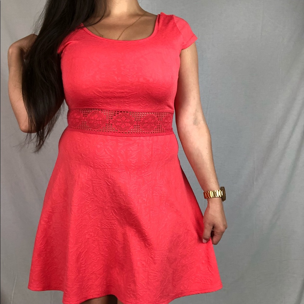 Orange cotton dress mini